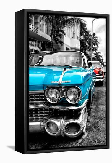 Classic Cars of Miami Beach-Philippe Hugonnard-Framed Stretched Canvas