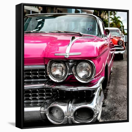 Classic Cars of Miami Beach-Philippe Hugonnard-Framed Stretched Canvas