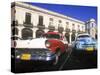 Classic Cars, Old City of Havana, Cuba-Greg Johnston-Stretched Canvas