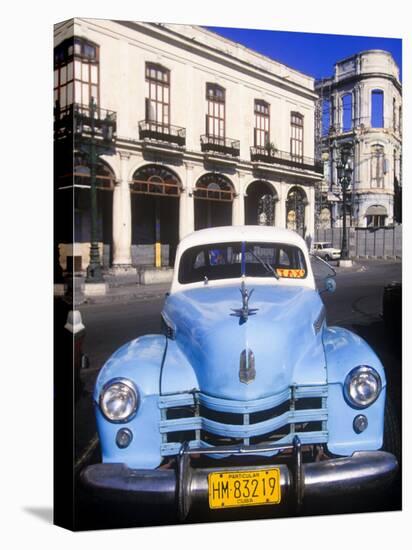 Classic Cars, Old City of Havana, Cuba-Greg Johnston-Stretched Canvas