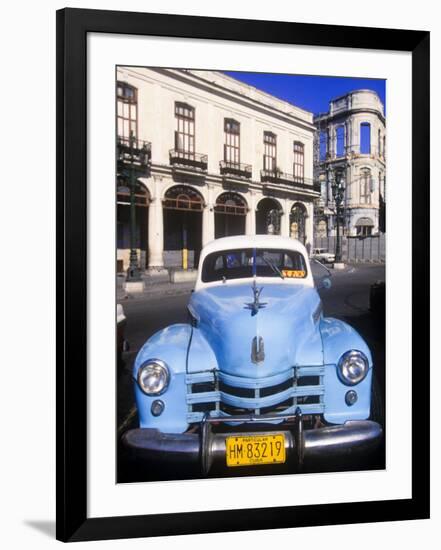 Classic Cars, Old City of Havana, Cuba-Greg Johnston-Framed Photographic Print