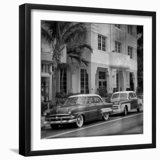 Classic Cars on South Beach - Miami - Florida-Philippe Hugonnard-Framed Photographic Print