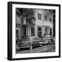 Classic Cars on South Beach - Miami - Florida-Philippe Hugonnard-Framed Photographic Print