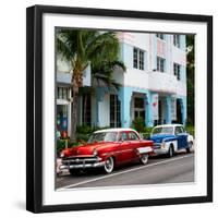 Classic Cars on South Beach - Miami - Florida-Philippe Hugonnard-Framed Photographic Print