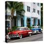 Classic Cars on South Beach - Miami - Florida-Philippe Hugonnard-Stretched Canvas