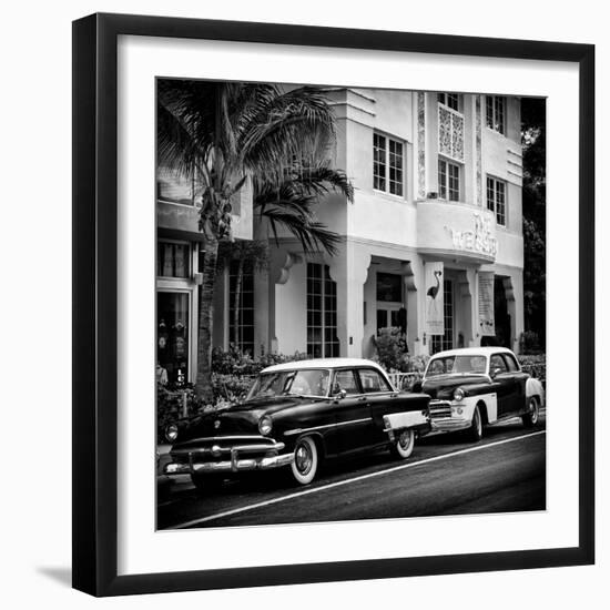 Classic Cars on South Beach - Miami - Florida-Philippe Hugonnard-Framed Photographic Print