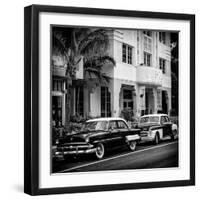 Classic Cars on South Beach - Miami - Florida-Philippe Hugonnard-Framed Photographic Print