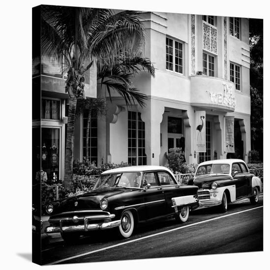 Classic Cars on South Beach - Miami - Florida-Philippe Hugonnard-Stretched Canvas