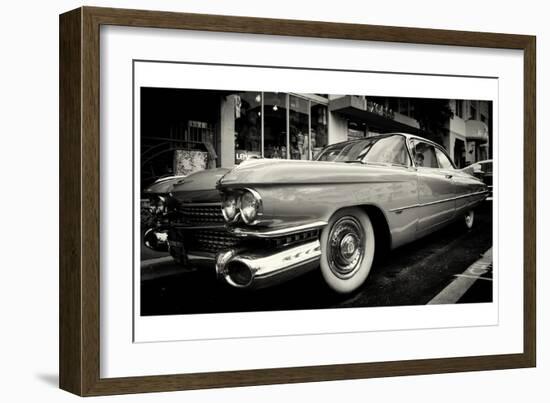 Classic Cars on South Beach - Miami - Florida-Philippe Hugonnard-Framed Art Print