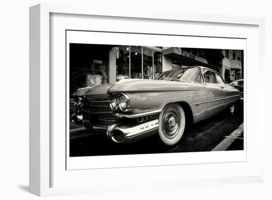 Classic Cars on South Beach - Miami - Florida-Philippe Hugonnard-Framed Art Print