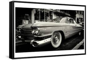 Classic Cars on South Beach - Miami - Florida-Philippe Hugonnard-Framed Stretched Canvas