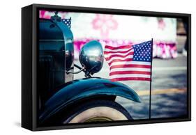 Classic Cars Parade.-Curioso Travel Photography-Framed Stretched Canvas