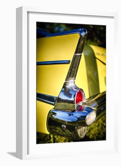 Classic Chevrolet Automobile Tail Fin-George Oze-Framed Photographic Print