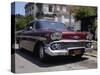 Classic Chevrolet Impala Saloon Car, Vedado, Havana, Cuba, West Indies, Central America-John Harden-Stretched Canvas
