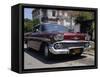 Classic Chevrolet Impala Saloon Car, Vedado, Havana, Cuba, West Indies, Central America-John Harden-Framed Stretched Canvas