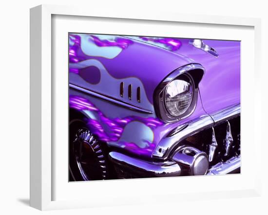 Classic Chevrolet with Flaming Hood-Bill Bachmann-Framed Premium Photographic Print