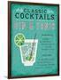 Classic Cocktail Gin and Tonic-Michael Mullan-Framed Art Print