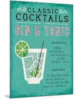 Classic Cocktail Gin and Tonic-Michael Mullan-Mounted Art Print