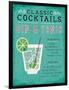 Classic Cocktail Gin and Tonic-Michael Mullan-Framed Art Print