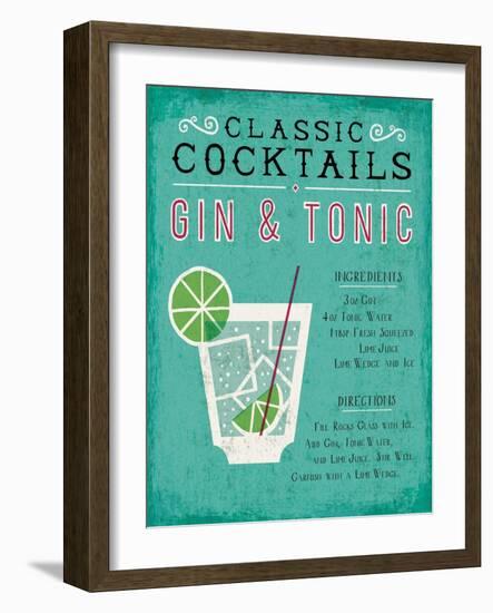 Classic Cocktail Gin and Tonic-Michael Mullan-Framed Art Print