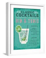 Classic Cocktail Gin and Tonic-Michael Mullan-Framed Art Print