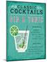 Classic Cocktail Gin and Tonic-Michael Mullan-Mounted Art Print