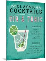Classic Cocktail Gin and Tonic-Michael Mullan-Mounted Art Print