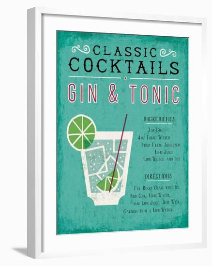 Classic Cocktail Gin and Tonic-Michael Mullan-Framed Art Print