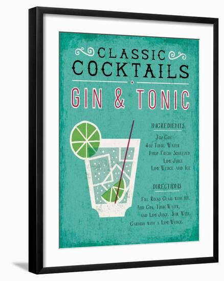 Classic Cocktail Gin and Tonic-Michael Mullan-Framed Art Print