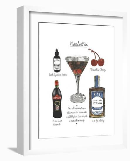 Classic Cocktail - Manhattan-Naomi McCavitt-Framed Art Print