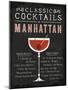 Classic Cocktail Manhattan-Michael Mullan-Mounted Art Print