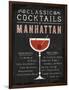 Classic Cocktail Manhattan-Michael Mullan-Framed Art Print