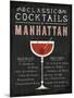 Classic Cocktail Manhattan-Michael Mullan-Mounted Art Print