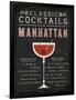 Classic Cocktail Manhattan-Michael Mullan-Framed Art Print