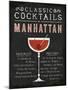 Classic Cocktail Manhattan-Michael Mullan-Mounted Art Print
