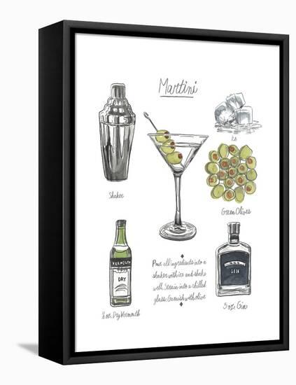 Classic Cocktail - Martini-Naomi McCavitt-Framed Stretched Canvas