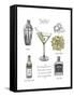 Classic Cocktail - Martini-Naomi McCavitt-Framed Stretched Canvas