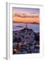 Classic Coit Tower After Sunset, San Francisco, Cityscape, Urban View-Vincent James-Framed Photographic Print