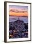 Classic Coit Tower After Sunset, San Francisco, Cityscape, Urban View-Vincent James-Framed Photographic Print