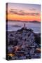 Classic Coit Tower After Sunset, San Francisco, Cityscape, Urban View-Vincent James-Stretched Canvas