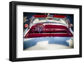 Classic Ford Thunderbird Top Down-George Oze-Framed Photographic Print
