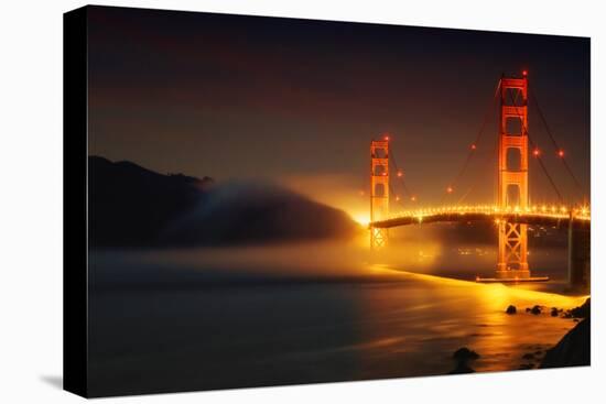 Classic Golden Gate and Approaching Fog, San Francisco-null-Stretched Canvas