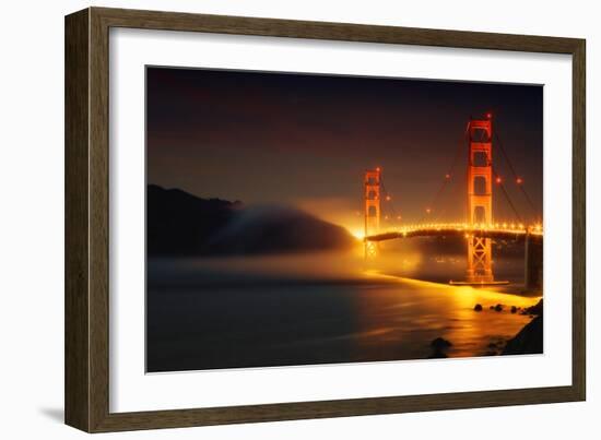 Classic Golden Gate and Approaching Fog, San Francisco-null-Framed Photographic Print