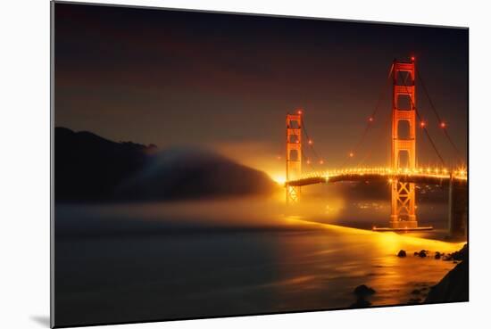 Classic Golden Gate and Approaching Fog, San Francisco-null-Mounted Photographic Print