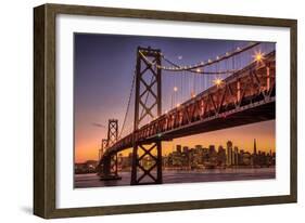 Classic Holiday Lights at San Francisco at Night, Treasure Island-Vincent James-Framed Photographic Print