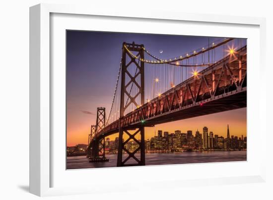 Classic Holiday Lights at San Francisco at Night, Treasure Island-Vincent James-Framed Photographic Print