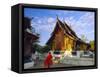 Classic Lao Temple Architecture, Wat Xieng Thong, Luang Prabang, Laos-Gavin Hellier-Framed Stretched Canvas