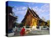 Classic Lao Temple Architecture, Wat Xieng Thong, Luang Prabang, Laos-Gavin Hellier-Stretched Canvas