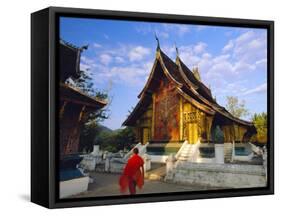 Classic Lao Temple Architecture, Wat Xieng Thong, Luang Prabang, Laos-Gavin Hellier-Framed Stretched Canvas