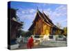 Classic Lao Temple Architecture, Wat Xieng Thong, Luang Prabang, Laos-Gavin Hellier-Stretched Canvas